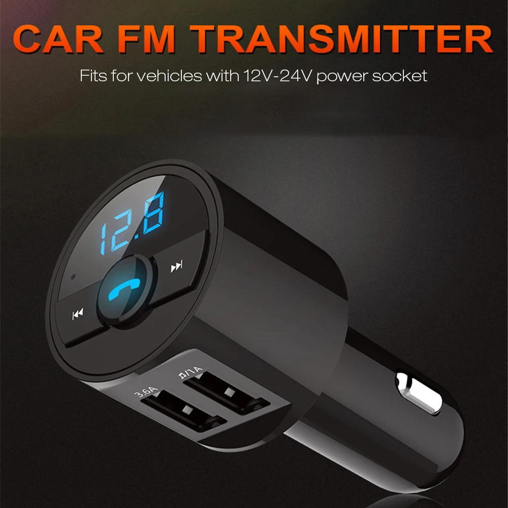Автомобильный Bluetooth fm-передатчик, беспроводная гарнитура, аудио приемник, авто MP3 плеер, 3.1A, двойной USB, быстрое зарядное устройство, автомобильные аксессуары