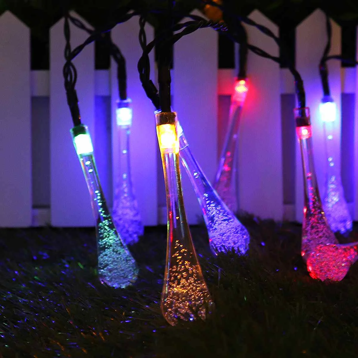30LED солнечный светильник, гирлянда, капля воды, открытый водонепроницаемый Сказочный светильник, s украшение, Рождественская спальня, сад, вечерние светильник ing