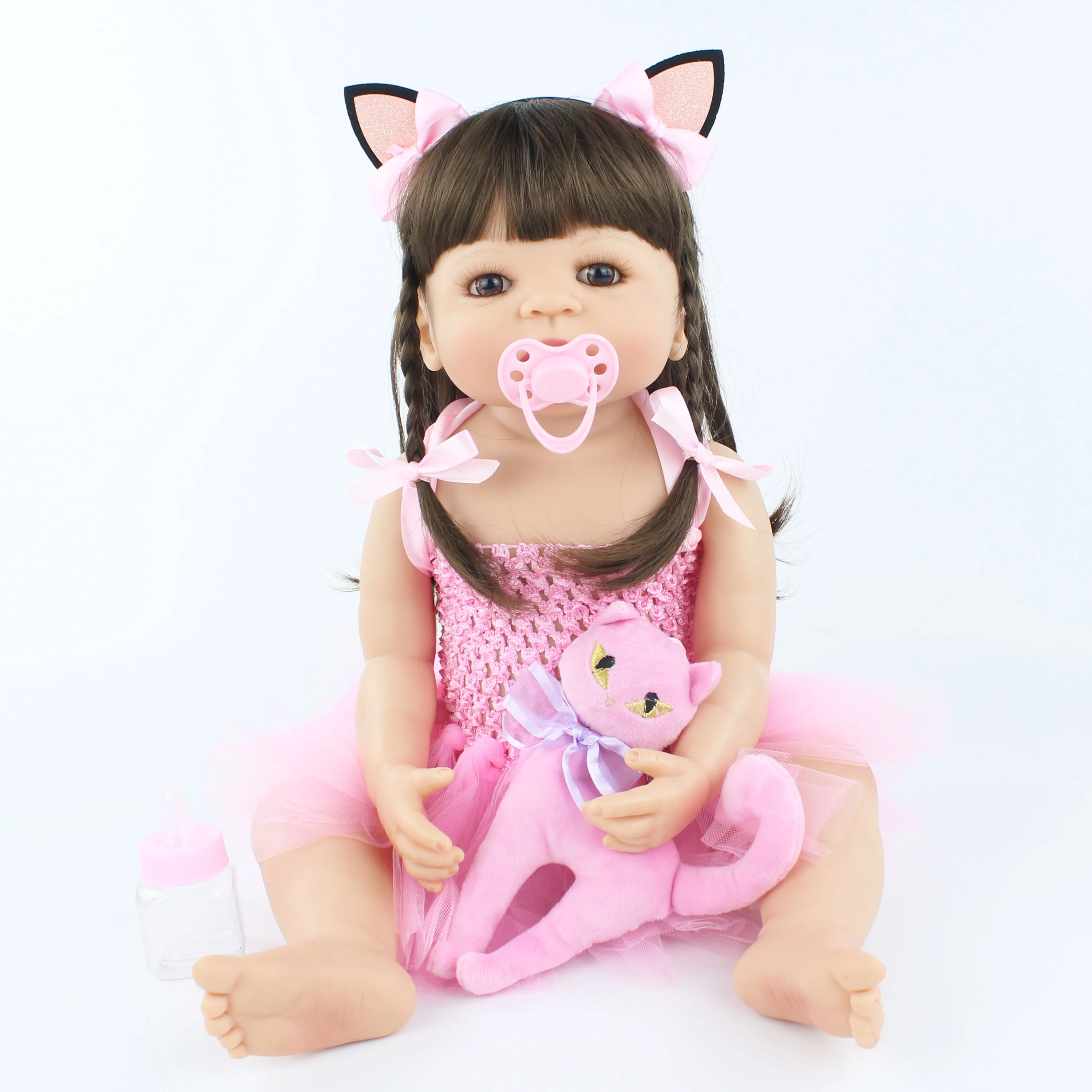 55 см, новинка, полностью силиконовая кукла-Реборн, игрушка для девочки, новорожденная принцесса, малыш, живые младенцы, Bebe, классика, Boneca, купание, игрушка для душа