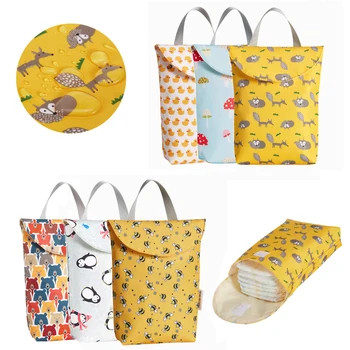 

Multifunctional baby diaper bag reusable fashion waterproof diaper storage bag portable large capacity mummy bag wholesale