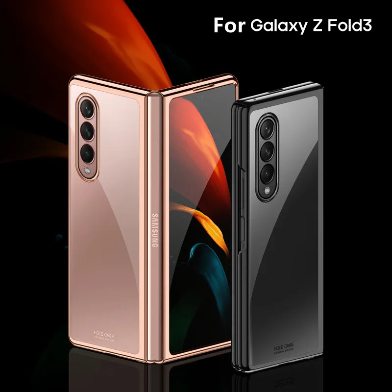 Per Cover Samsung Galaxy Z Fold 3 5G Custodie Custodia Trasparente Per Samsung Z Fold 3 5G Cover Per Samsung Z Fold 3 Fold3 Fundas 7.6"