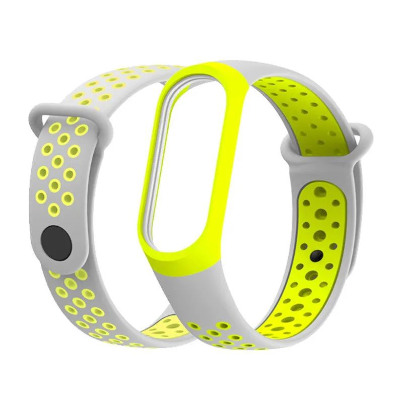 Для mi Band 3 4 ремешок Спортивные Силиконовые часы наручные браслет mi band 3 ремешок аксессуары браслет Смарт для Xiaomi mi 3 4 ремешок - Цвет: Оранжевый