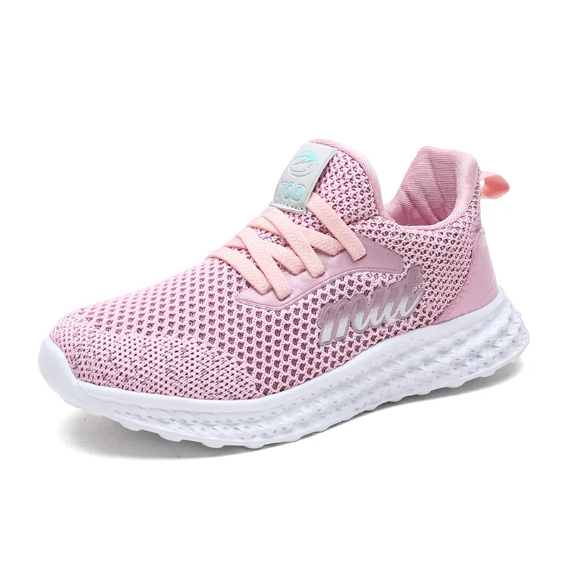 

2019 Spring Summer children breathable sneakers comfortable mesh girl sports shoes fashion casual pink purple white EUR28-38