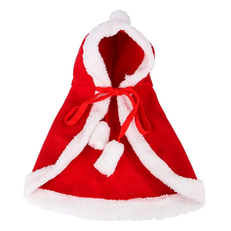 Red-Large Рождественская Одежда для животных милая одноцветная кошка и шаль для собаки плащ Одежда для домашних животных - Цвет: Red-Large