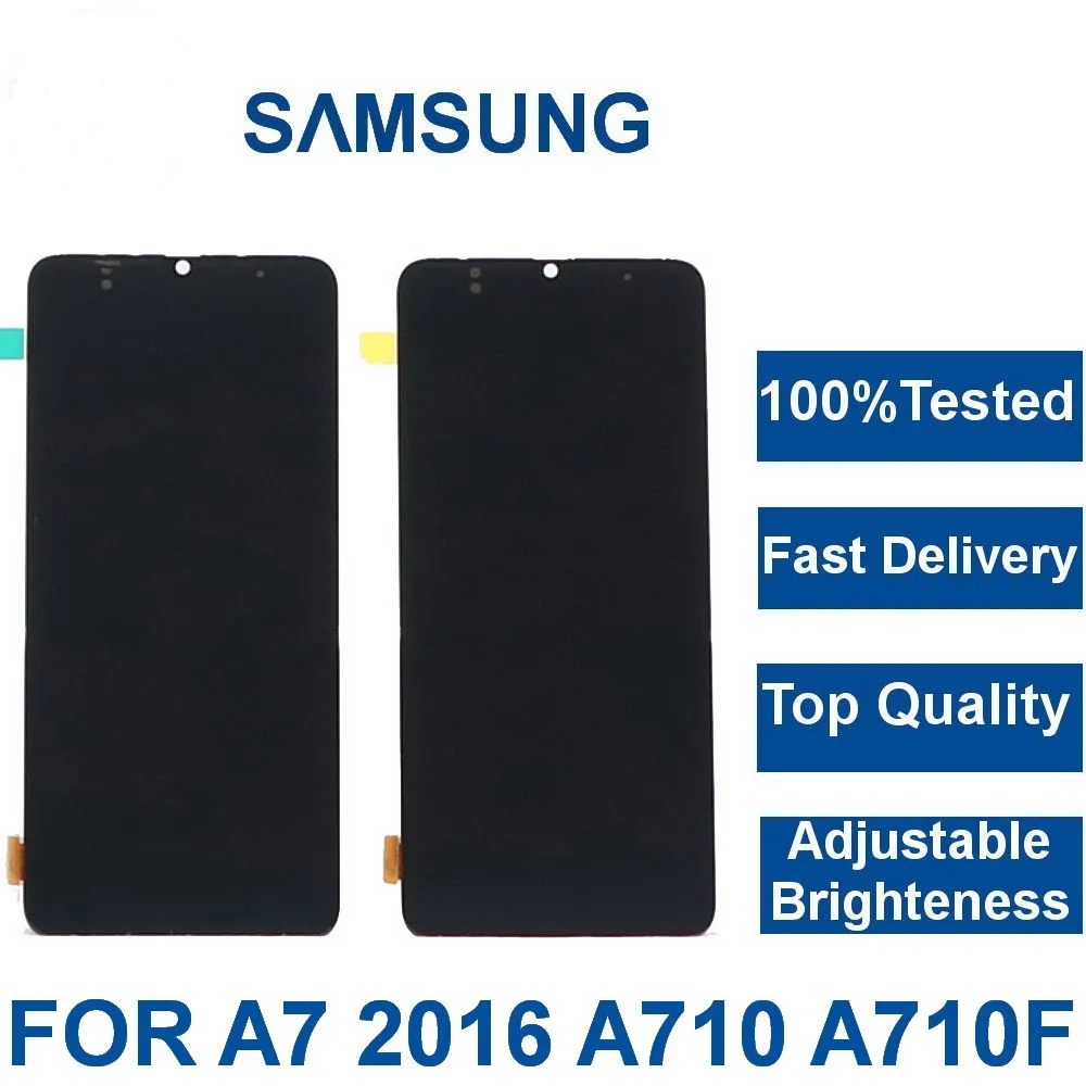 ЖК дисплей с дигитайзером сенсорного экрана в сборе для Samsung Galaxy A7 2016 A710 A7100 A710F A710M