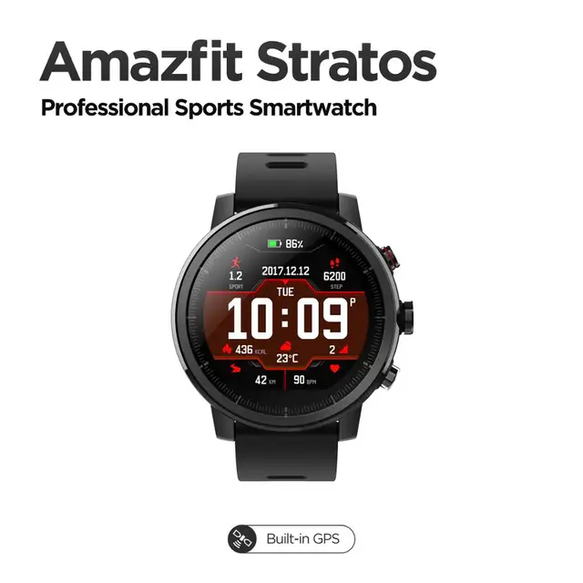 Jam Tangan Pintar Amazfit Stratos Asli GPS Hitungan Kalori 50M Tahan Air  untuk Ponsel Android IOS|Jam Tangan pintar| - AliExpress