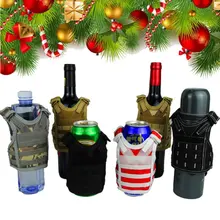 Тактическая Рождественская пивная бутылка, пивная жилетка, военная мини-жилетка, личная бутылка, набор напитков, регулируемые плечевые ремни