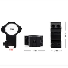 25,4 мм кольцо "& 11 мм ласточкин хвост рельс 3/8" высокопрофильные Монтажные кольца прицел крепления Охотничьи аксессуары