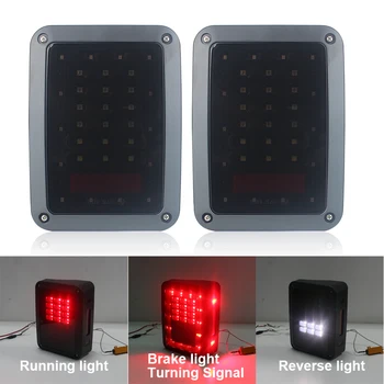 

For Jeep Wrangler Jk Jku 2007-2017 Tail Light 2Pcs Led Taillight Brake Light Reverse Light Signal Light European/US version