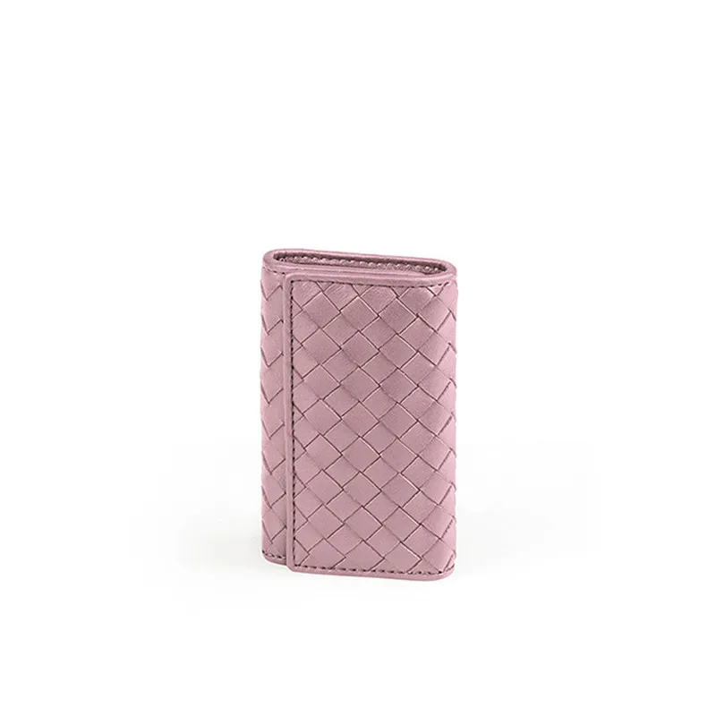 Pink Роскошный женский кошелек из овчины, вязаный женский кошелек высокого качества, Длинный кошелек, известный бренд, клатч, сумка для денег, портмоне, кошелек для карт - Цвет: Pink