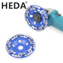 HEDA  125mm 5 Inch Diamond Grinding Wheel polish Disc Carving Cup Bowl Shape Concrete Granite Stone Ceramic Power Tools