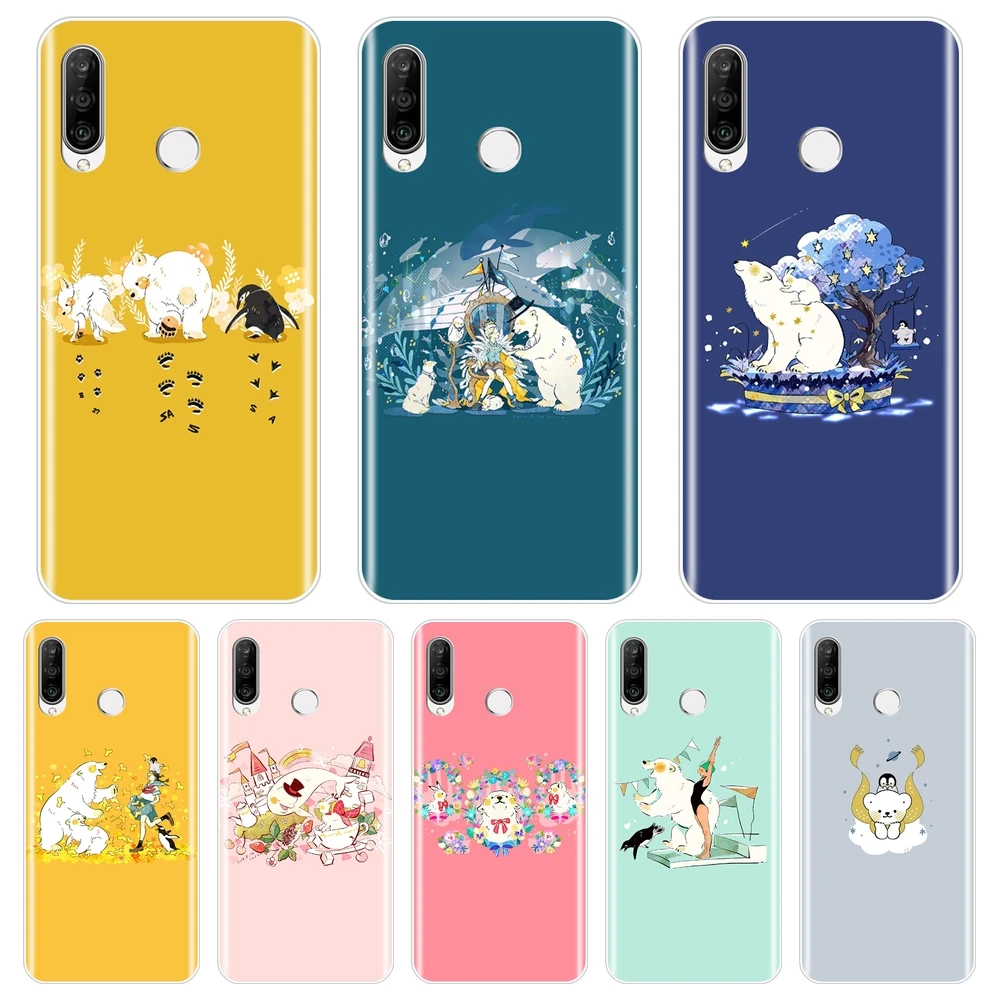 Чехол для телефона Huawei P30 Lite Pro P20 2019 силиконовая Мягкая задняя крышка Polar Bear P Smart Plus