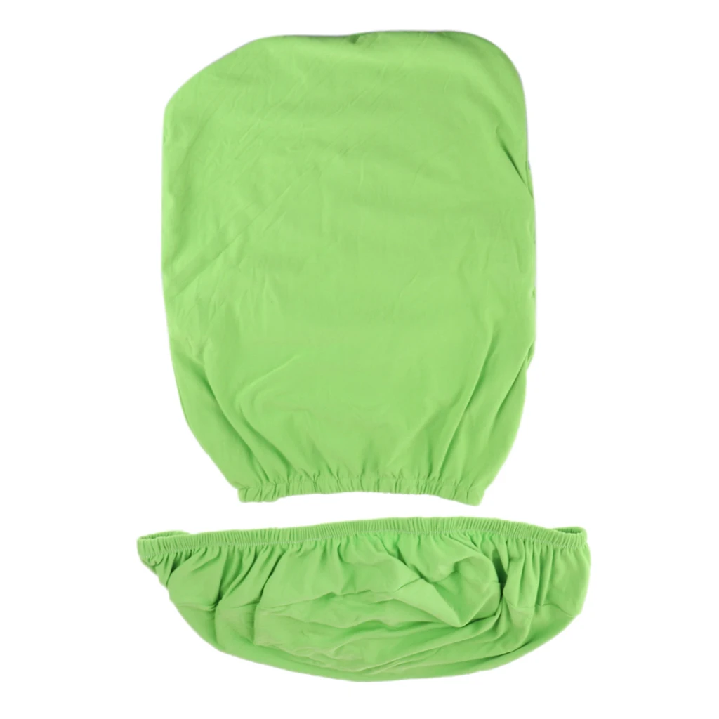 Split Design Chair Covers Stretch Computer Rotating Chair Cover Solid Color for Office Home Study Room Durable Polyester