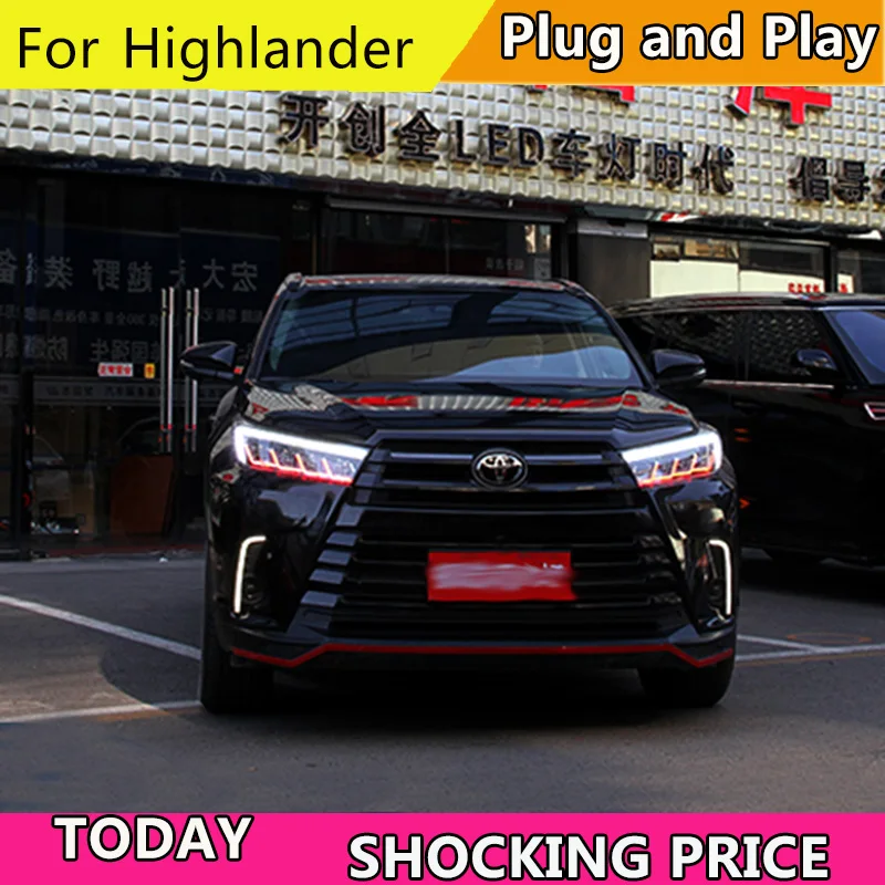 Автомобильные аксессуары для фары Toyota high Lander 2018 2019 новинка Luger / все светодиодный