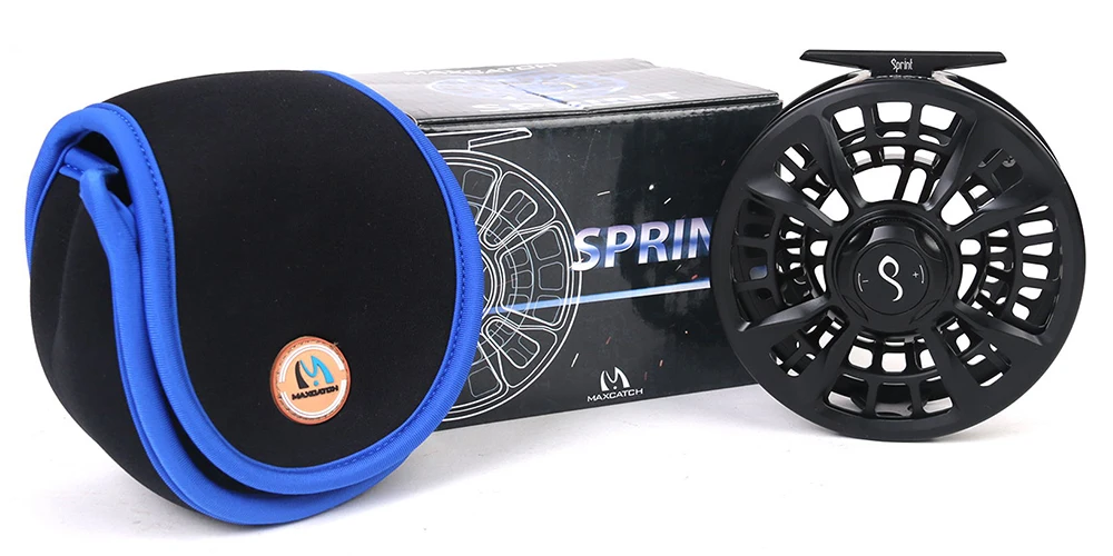 Carretel de Pesca 100% à Prova Maximumcatch Sprint Voar Totalmente Selado Dwaterproof Água Salgada 6-11wt Cnc Usinado Corte Alumínio Carretel 14 Maximumcatch sprint voar carretel de pesca totalmente