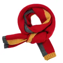 Зимние длинные шарфы в стиле пэчворк для маленьких мальчиков и девочек; 3 цвета; вязаный плотный шарф; шаль; Детские воротники; теплый детский шейный платок