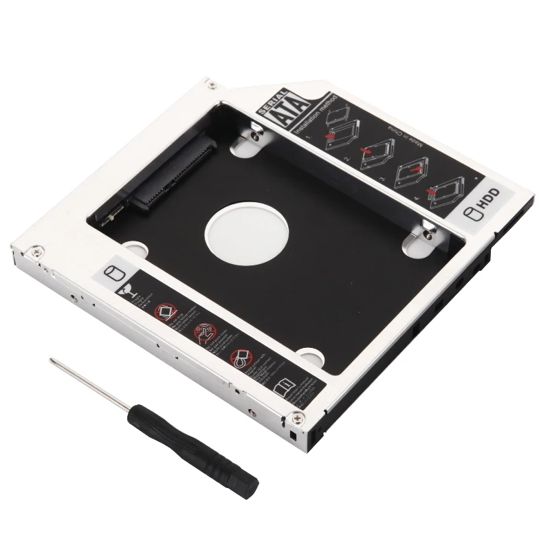 NIGUDEYANG SATA 2nd Hard Drive HDD SSD Caddy Adapter for Fujitsu lifebook T5010 S710 S780 S7220 Swap AD-7700S DVD ODD | Компьютеры и