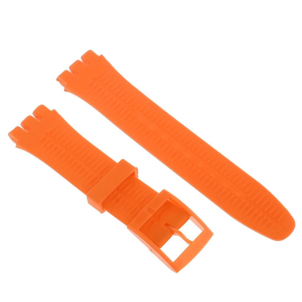 Soft Rubber Wristwatch Straps 19mm Silicone Rubber Watchband 19 Unique Colors For Swatch Watch Strap