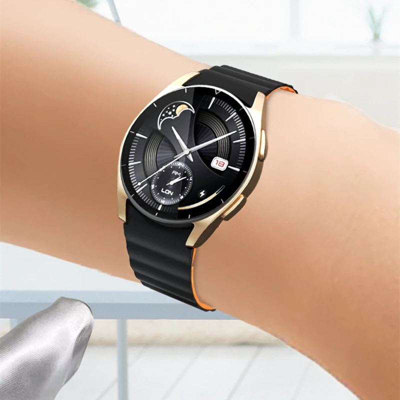 

Magnetic Silicone Strap For Samsung Galaxy Watch 4 44mm 40mm Adjustable Loop Bracelet For Galaxy Watch 4 Classic 42mm 46mm Band