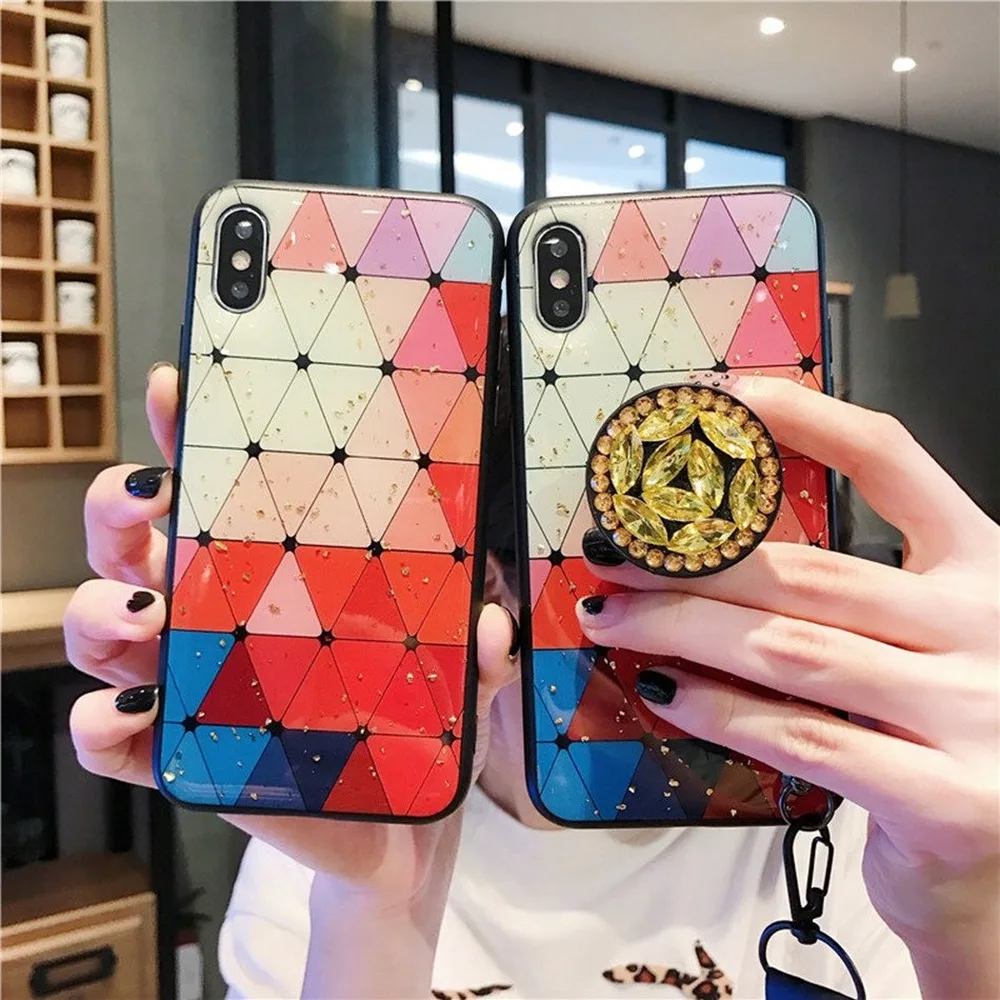 

Luxury Glitter Phone Case for Redmi Note 7 Case Fashion Marble Holder Cover for Redmi 6A 6Pro GO Case Redmi Note 6 7Pro Coque