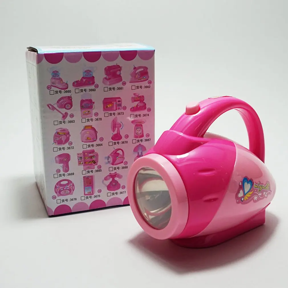 pink flashlight Детские Мини-кухонные электрические игрушки, набор для моделирования, электрическая мебель, маленькая бытовая техника, игрушки для девочек - Цвет: pink flashlight