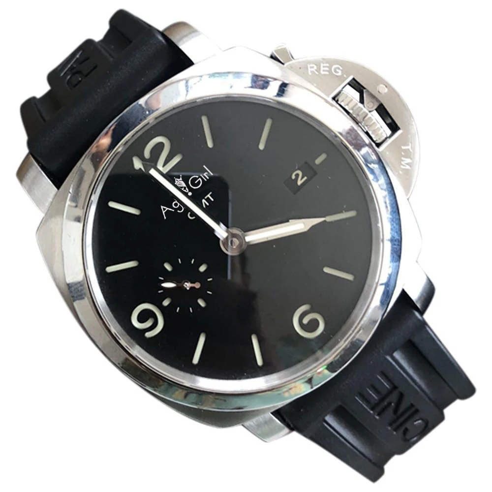 

Luxury Brand New Men Automatic Mechanical Sapphire Stainless Steel Watches Silver Black Rubber Luminous GMT Watch Sport AAA+