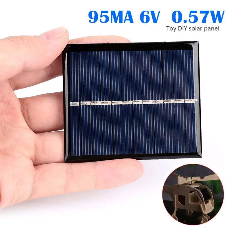 

DIY 6V 0.57W Mini Solar Panel 6V 0.57W Mini DIY Solar Panel Module Travel 6V 0.57W Solar Panel Nano New
