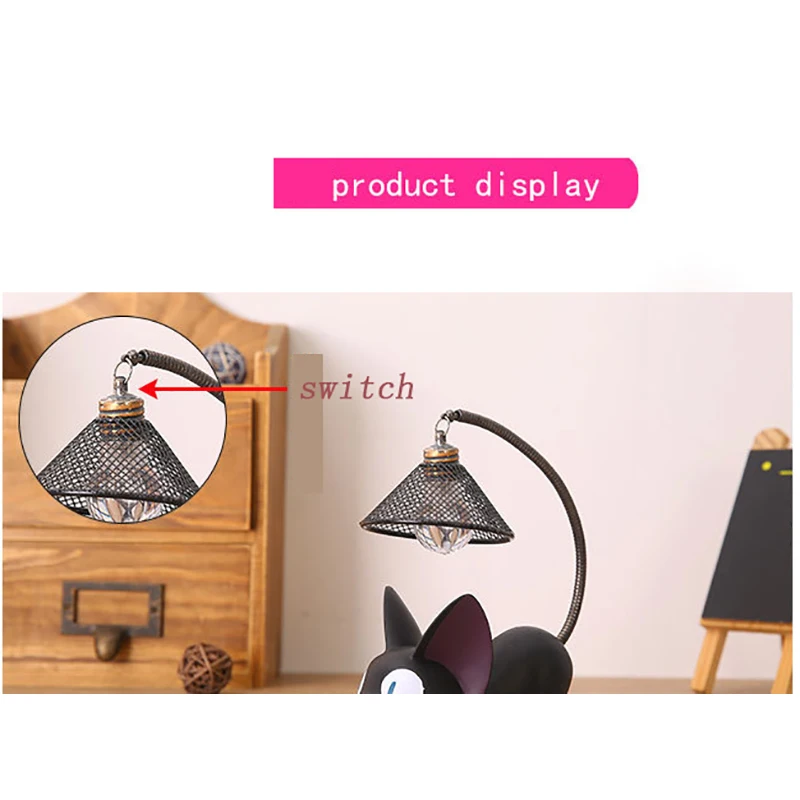 Cute Cartoon C Active Resin Cat Animal LED Night Light Home Decoration Children's Gifts Cat Learning Light Battery-powered Lamp Cute Cartoon C Active Resin Cat Animal LED Night Light Home Decoration Children's Gifts Cat Learning Light Battery-powered Lamp