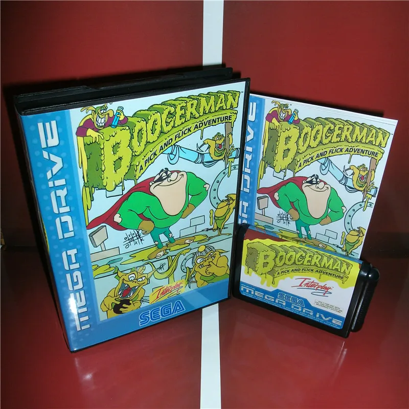 Чехол Boogerman a pick and Flick Adventure EU с коробкой и руководством для игровой консоли sega Megadrive Genesis 16 bit MD card