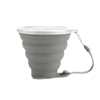 

Portable Silicone Folding Cup Lids Cup Set Reusable Collapsible Coffee Cup Folding Travel Mug For Travel Outdoor Camping Hiking