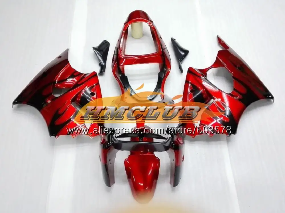 Корпус для KAWASAKI ZX-636 ZX 6 R ZX636 ZX6R 00 01 02 Красный Пламя 106CL. 10 ZX 636 600CC ZX-6R ZX600 ZX 6R 2000 2001 2002 обтекатель - Цвет: No. 6