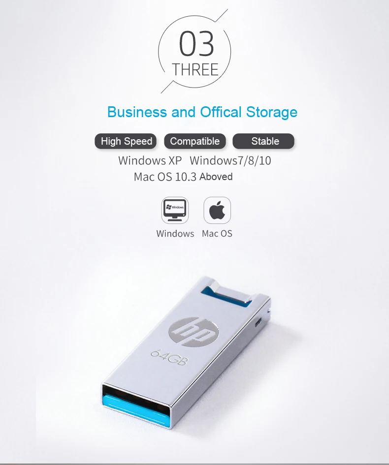 Металлический Мини USB флеш-накопитель hp V295W, память 64 ГБ, 32 ГБ, 16 ГБ, флеш-накопитель, водонепроницаемый, ударопрочный, пыленепроницаемый, для планшета, ПК, смартфона