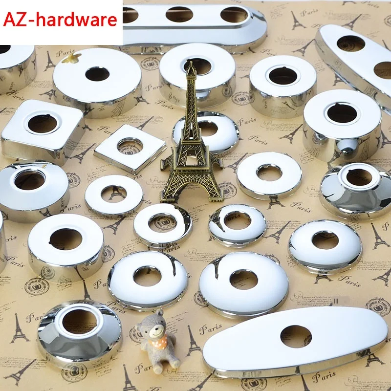 Stainless Steel Faucet Decorative Cover Increase With High Depth Triangular Valve Shower Faucet Cover 1PCS kitchen faucet accessories