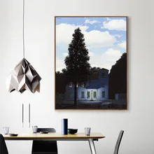Печать на холсте, настенная живопись, напечатанная на холсте, настенные картины для декора гостиной, Империя огней, 1954 от Rene Magritte