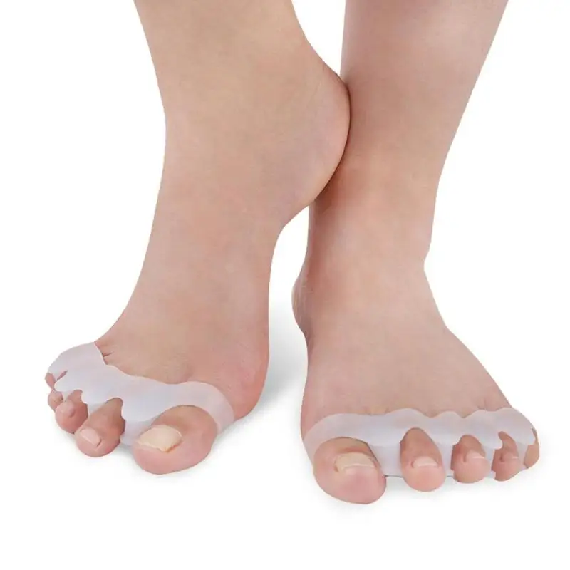 1 Pair Silicone Foot Care Gel Bunion Protector Toe Separators Straightener Spreader Correctors Hallux Valgus Foot massager