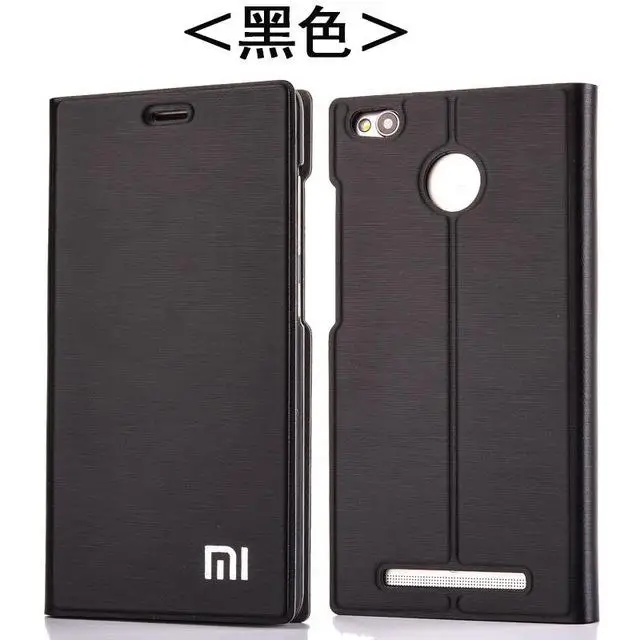Для Xiaomi Redmi 3/3 S/3X Роскошный тонкий стиль Флип кожаный чехол для Xiaomi Redmi 3s Redmi 3x Redmi 3 Чехол - Цвет: black
