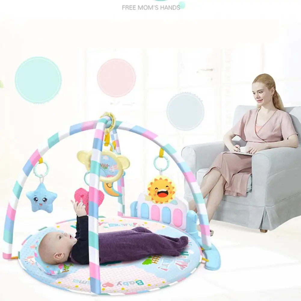 Kidlove круглый детский музыкальный гимнастический игрушечный коврик с клавиатурой, коврик для ползания