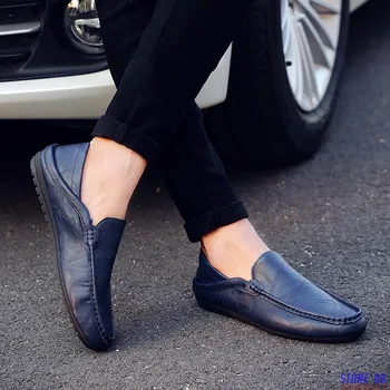 

Fashion Novelty Men Light Loafers Solid Spring Autumm Flat Driving Shoes Soft Comfy Slip On Shoes