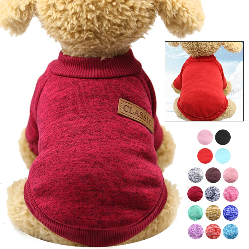 Хлопковый свитер одежда для собак весенняя больших питомцев пальто маленьких