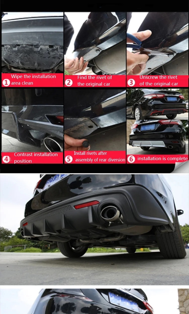 Подходит для Toyota Camry- задняя губка задняя диверсия задняя планка корпус