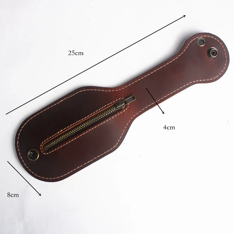 Coin Purse Plush Coin Purse Coin Wallet Change Bag LEACOOL Genuine Leather Racket Sap Big Capacity Coin Purse Defense Multi function Jacksap EDC Coin Bag