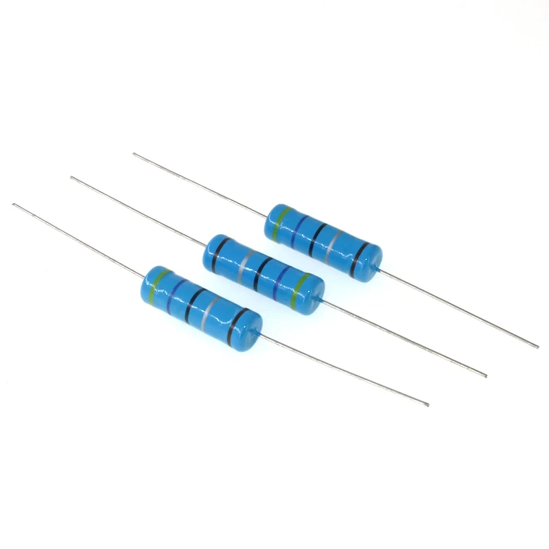 Metal film resistor series 1% 2W 3W 5W Watt 0.1R 0.12 0.15 0.18 R 0.2 0.22 0.24 0.27 0.3Ohm 0.33 0.36 0.39 0.43 0.47 0.5 Ohm