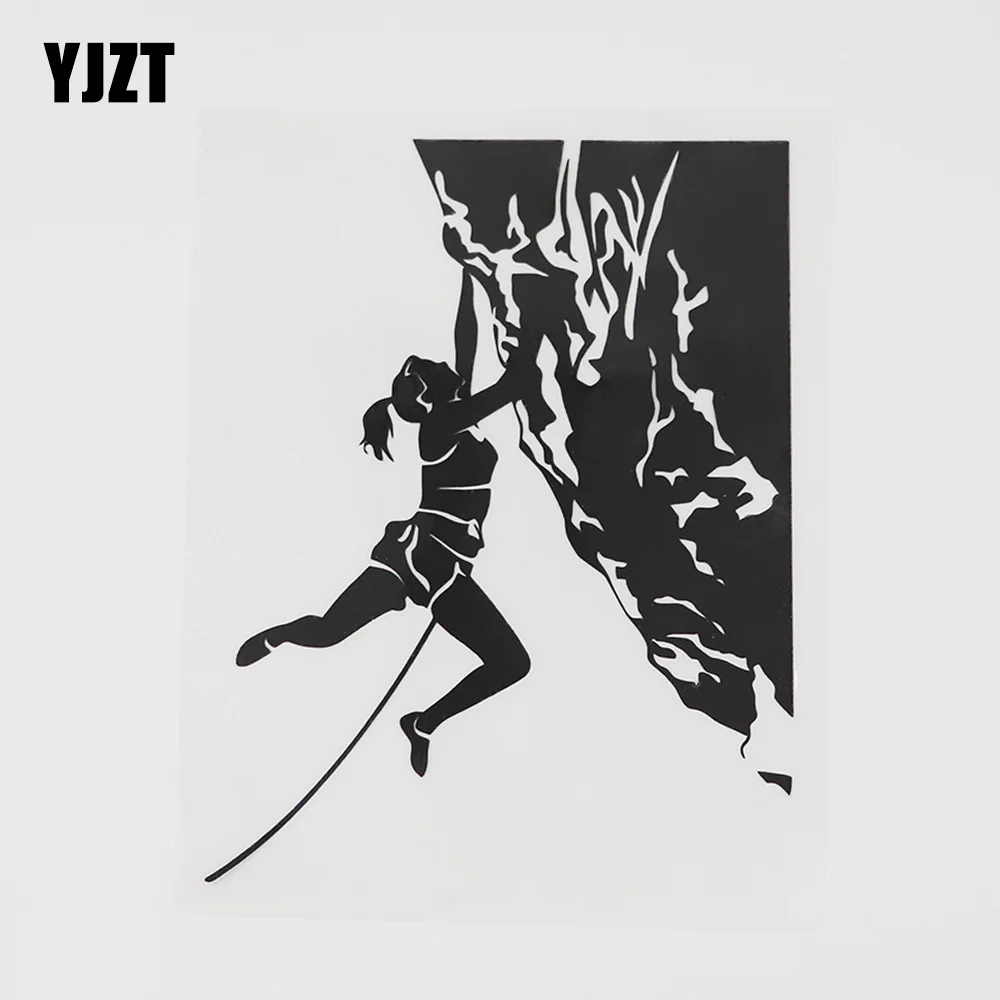 YJZT 11.8CMX15.2CM Cool Rock Climber Extreme Sports Vinyl Car Sticker Black/Silver 8A-0707 | Автомобили и мотоциклы