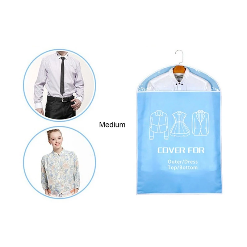 ELEG-5Pcs/комплект, подвесной чехол для одежды, пылезащитный чехол, сумка для хранения одежды, костюм, пальто, платье, куртка, защита