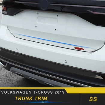 

For Volkswagen T-CROSS 2019 Car Styling Rear Door Trunk Decoration Cover Trim Frame Sticker Exterior Accessories