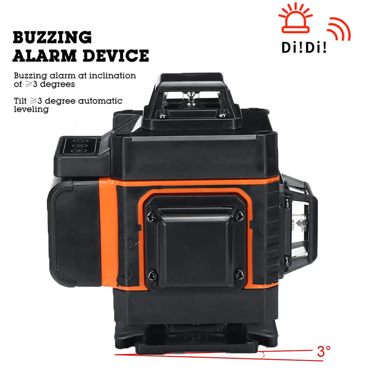  Laser Level 4D 16 Lines LED Display Laser Level Auto Self Leveling 360° Rotary Measure Cross Waterp - 4000171224389