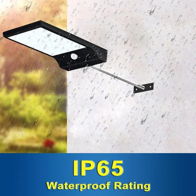 48LED Открытый Солнечный настенный светильник с полюсом IP65 водонепроницаемый датчик движения лампа