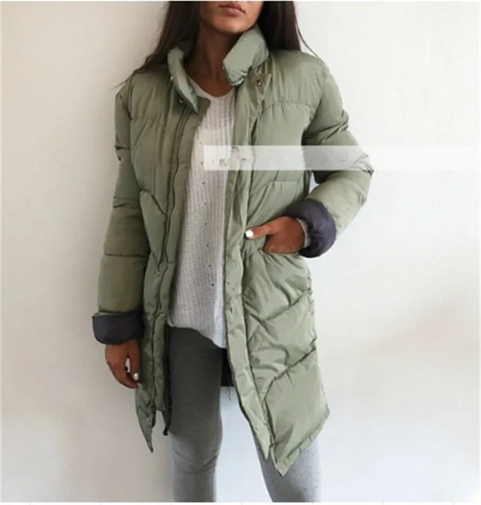 

2019 Spring New Style High Collar Long Cotton Coat AliExpress EBay