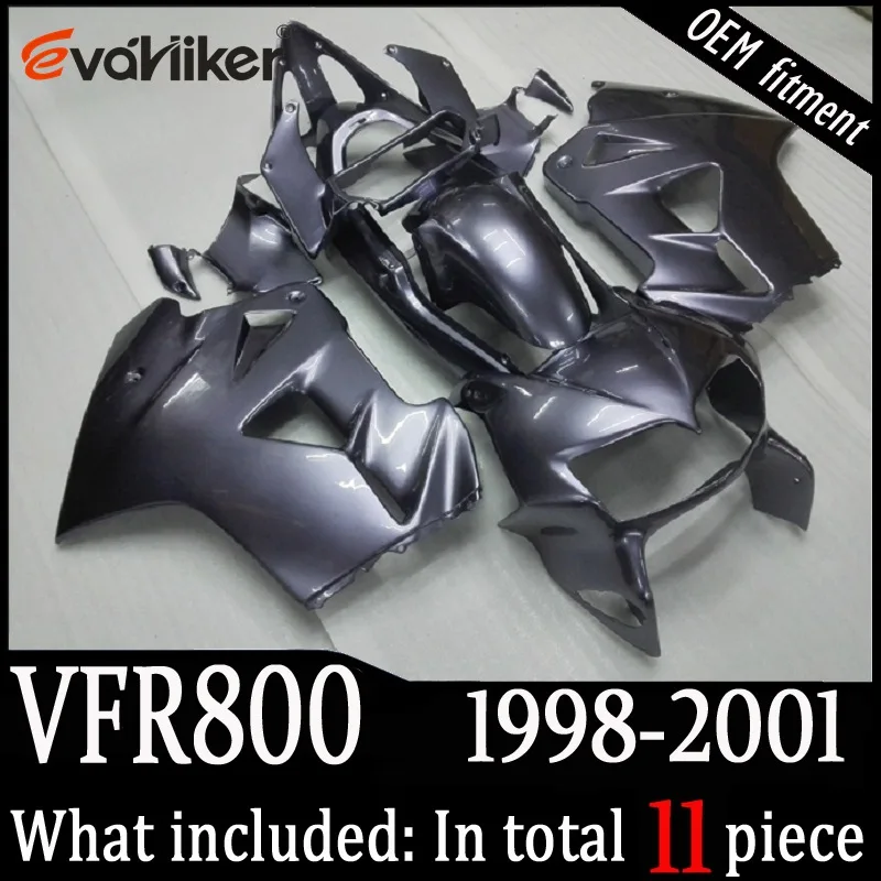Заказной обтекатель для VFR800 1998-2001 ABS пластиковые мотоциклетные панели Красный Серебряный черный+ подарки