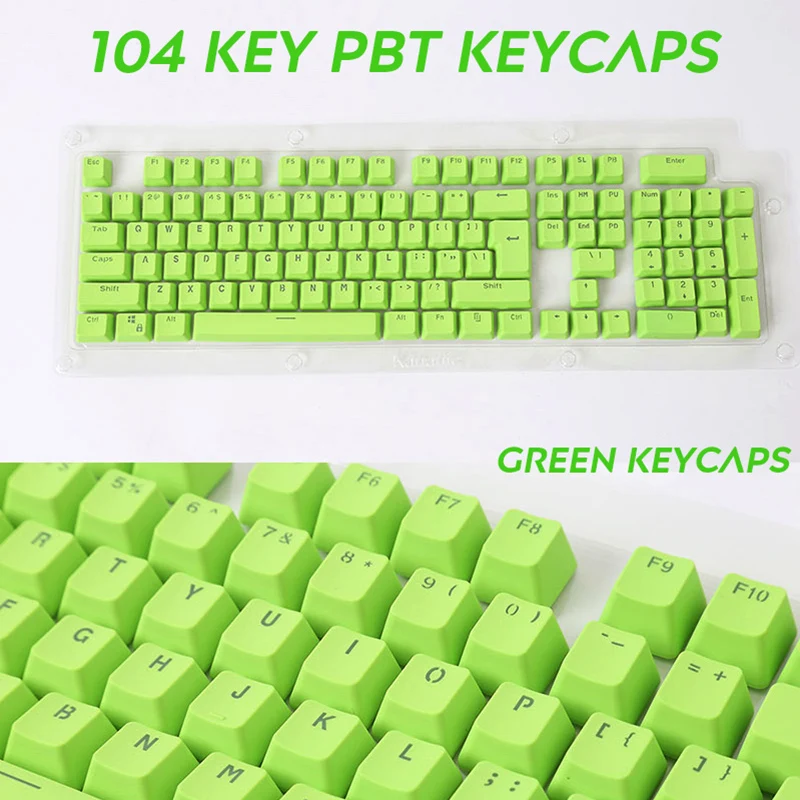 104 клавиш PBT зеленый ключ крышка s Различные цвета выбор для вишни механическая клавиатура MX ключ кепки переключатели
